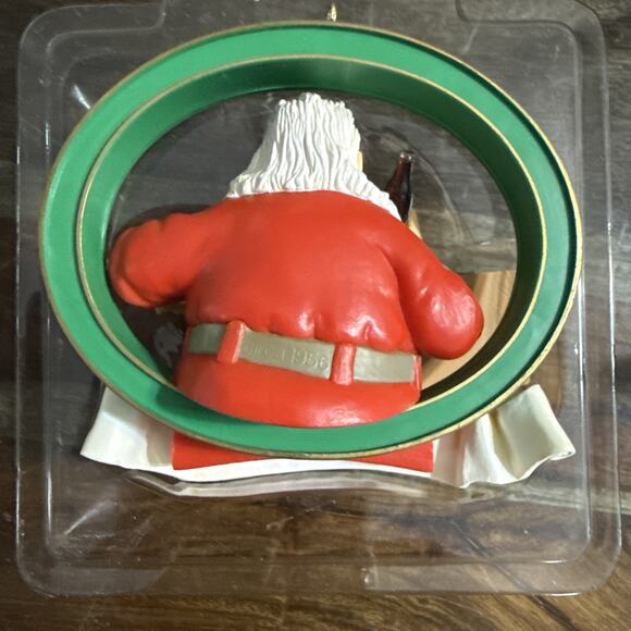 Coca-Cola Trim A Tree Collection 1956 Santa With Painting Elf Ornament 1994 - Picture 9 of 12